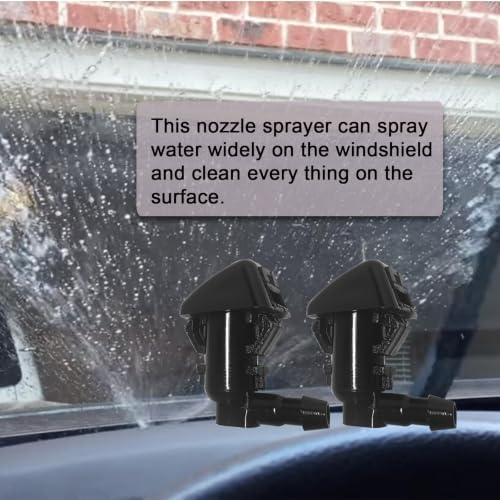 Front Windshield Washer Nozzle Kit fit for 2008 2009 2010 Ford Super Duty F-250 F-350 F-450 F-550 Replaces # 7C3Z-17603-A 7C3Z-17K605-A Wiper Fluid Washer Nozzle Spray Jet - Image 4
