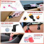 Nilight 52PCS Car Detailing Kit for Interior Exterior Car Care, Red - Image 4