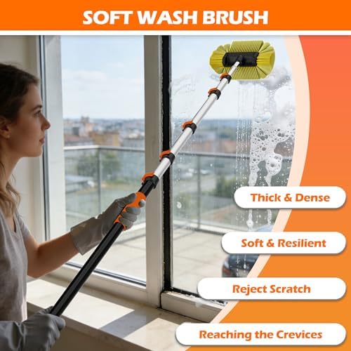 22FT Reach Car Wash Brush with Long Handle for RV, Truck Cleaning - Image 4