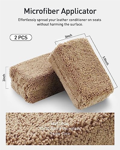 Fantasticlean 9PCS Car Detailing Brush Set, Interior Leather Cleaning - Image 2