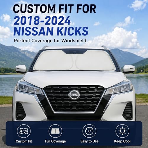 Custom Fit Windshield Sun Shade for Nissan Kicks 2018-2024 - Image 2