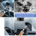desin Windshield Cleaning Tool, Car Window Cleaner Windshield Cleaner with 4 Reusable and Washable Microfiber Pads and Extendable Handle Auto Inside Glass Wiper - Image 5