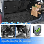 Bronco Cargo mat - Trunk Mat for Ford Bronco Sport 2021-2026(Only for Sport/w/Full Size Spare Tire), All Weather Trunk Mat & Backrest Mat for Bronco Accessories, Heavy Duty Rubber Mats - Image 7