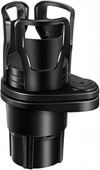 Car Cup Holder Expander, 360° Rotatable Dual Cup Holder Insert, Adjustable 7-16cm Large Drink Holder for Yeti Hydro Flask, Anti-Vibration 2-Tier Vehicle Cup Organizer for Most Car Interior by Unknown