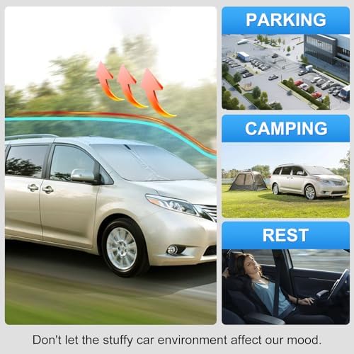 Custom Fit Windshield Sun Shade for Toyota Sienna 2011-2020 - Image 6