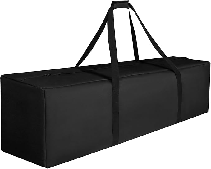 Sports Duffle Bag - Extra Large Travel Duffel Luggage Bag with Upgrade Zipper, Sturdy & Water Resistant, Black (Black 47inch) | Heavy Duty Dual Zipper, 600D Polyester, Oversized Capacity, Sturdy & Water Resistant for Camping Outdoor Moving, Black by COOLBEBE