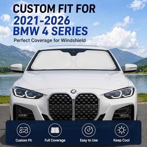 Custom Fit Windshield Sun Shade for BMW 4 Series 2021-2026 - Image 2
