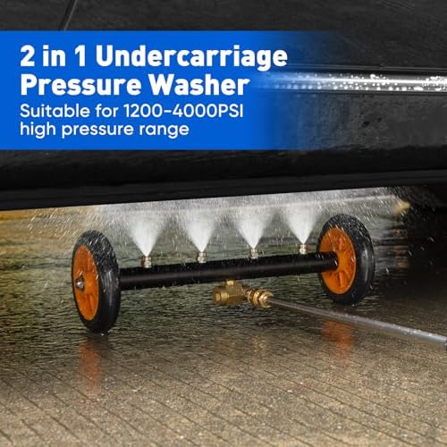 2-in-1 16'' Undercarriage Pressure Washer Water Broom, 4000PSI Cleaner - Image 5