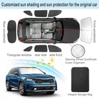 TINGLU Window Shades for Kia Sorento 2016 2017 2018 2019 2020 Accessories Car Side Full Windows Rear Triangular Windshield Sun Shade Sun UV Rays & Privacy Protection for Camping,Napping,Relaxing 8PCS - Image 3