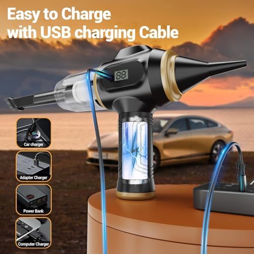 Portable Car Vacuum Cordless Mini Handheld Vacuums Cleaner - Image 4