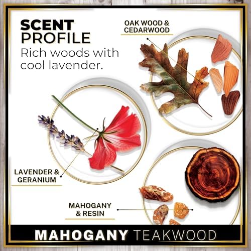 Urban Naturals Car Air Freshener Diffuser 3 Pack - Mahogany Teakwood Scent, 45+ Days Long Lasting Fragrance, Made in USA, Glass & Wood, Hanging Design + Vent Cip, Easy to Use - Image 4