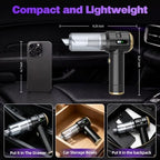 Wansimoo Handheld Car Vacuum Cleaner,25000PA Strong Cyclonic Suction Mini Vacuum Portable Cordless with Digital Display for Car, Home, Office, Kitchen (Gold) - Image 4