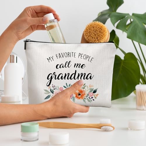 DILSJ Grandma Gifts Makeup Bag, Grandma Gifts For Christmas From Grandson Grandkids Cosmetic Bags For Women, Grandmother Gift Zipper Makeup Pouch Travel Organizer Toiletry Bag - Image 4