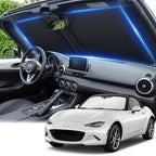 for Mazda MX5 Miata Windshield Sun Shade 2016-2026 Sunshade Front Window Shade Custom Fit MX-5 Miata Accessories Sun Visor Foldable Shade Blocks UV Rays Accessories by AuyNeas