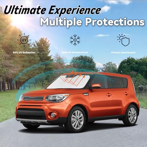 Windshield Sun Shade for KIA Soul 2020-2022 2023 2024 2025 2026 - Image 3