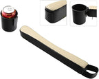 Supin 2 Prices Car Seat Gap Filler Pad PU Leather Console Side Pocket Organizer and one Cup for Cellphone Wallet Coin Key (Black+Beige) - Image 5