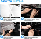 KUST Windshield Sun Shade Umbrella for 2011-2025 2026 Kia Sportage | Custom Fit Windshield Sunshade | Foldable Sunshade with Bendable Handle | Blocks Heat & UV Rays Keep Car Cool Sunshield - Image 6