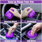 Windshield Cleaner Tool, 17Pcs Car Interior Detailing Kit, Detailing Brush, Towels, Duster, Car Cleaning Kit Interior for RVs, Truck, Trailer (Purple) - Image 5