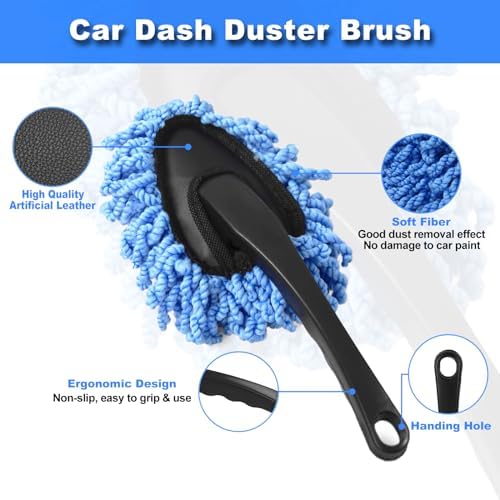 Windshield Cleaner Tool, Car Interior Detailing Cleaning Brush Kit - Image 5