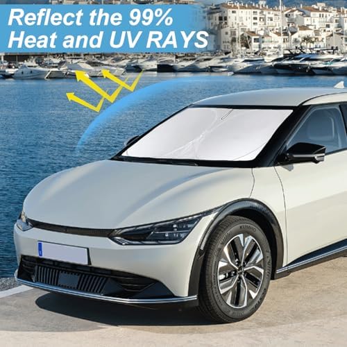 Custom Fit Kia EV6 Windshield Sunshade for 2022 2023 2024 2025 EV6 Shades - Image 2