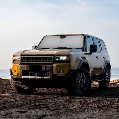 Front Windshield Sun Shade Custom Fit Compatible for Land Crusier 250 2024-present Sunshade Foldable UV Ray Reflector Sun Visor Protector Accessories Shield Cover Reflective (for LC250 2024-present) - Image 4