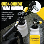 Hornet Foam Cannon for Pressure Washer (Wide Mouth) - Soap Gun for Power Washer - 4000 PSI Adjustable Car Wash Sprayer with 1.1mm Orifice - 1/4" Quick Connector - 1L Bottle - Image 6