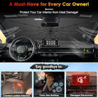 Umbrella Sunshade for Car Windshield 2023-2026 Honda CRV, Custom Fit Windshield Sun Protector Cover, 6-Layer Heat-Resistant Fabric, Ultra-Strong Fiberglass Frame, Quick Setup (for 2023-2026 CR-V) - Image 3