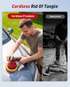 6 Inch Cordless Car Buffer w/ 2×4.0mAh Batteries, Digital Display - Image 6