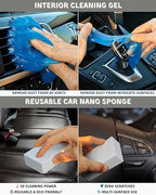 oesee 18Pcs Professional Car Interior Detailing Kit All-in-One Cleaning Tools for Windows, Dashboard, Vents, Windshield Cleaner Brush, Magic Sponge, Chamois Cloth, Detailing Brushes & Accessories - Image 5
