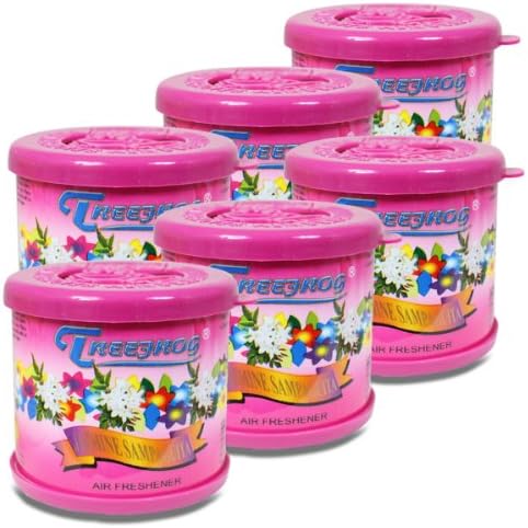 Auto Dynasty TreeFrog Gel-Typed Automotive Cup-Holder Air Freshener, Jasmine Scented, Pack of 6 by AutoDynasty