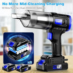 Car Vacuum Cordless, 35000PA Strong Suction Handheld Vacuum with 2 Detachable Batteries, 60Min Runtime Portable Vacuum Cleaner for Car Detailing, Pet Hair, Home Couch & Office, 350ML XL Dust Cup - Image 3