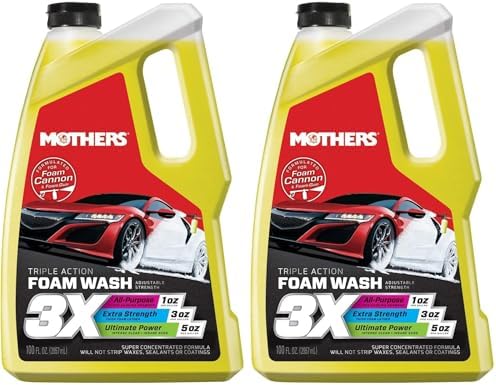 Mothers 05610 3X Triple Action Foam Wash, 100 fl. oz. (Pack of 2) by Mothers