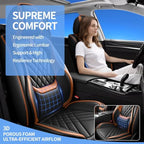 Fit Compass Car Seat Covers Compatible with Jeep Compass 2012-2024 2025 2026-Premium Leather,Waterproof,Breathable,Airbag Compatible &All-Weather Seat Cushion Protecto(Full Set,Brown) - Image 3