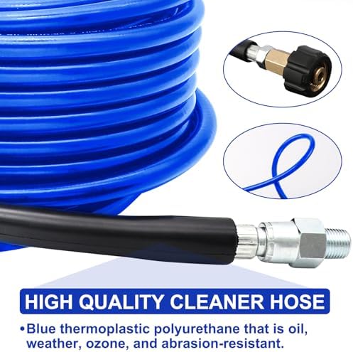 Sewer Jetter Kit 100 FT for Pressure Washer, 5800 PSI Drain Cleaner Hose - Image 6