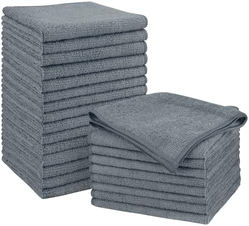 Orighty Microfiber Cleaning Cloth, Cleaning Rags, 24 Pack, 12x11 in, Grey by AllRightinOrighty