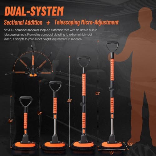 IVYROLL Car Wash Kit, 4-in-1 Car Wash Brush with Long Handle - Image 6