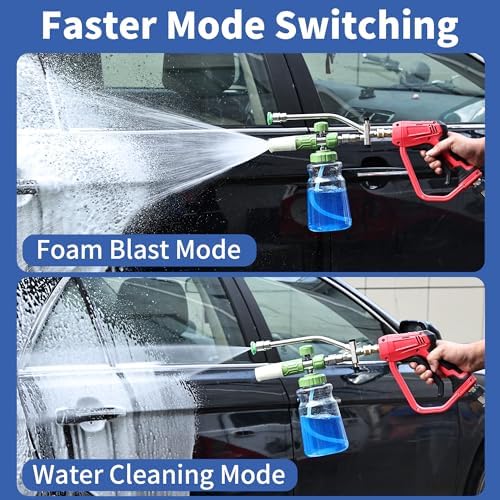 FENG PAI Foam Cannon Dual-Connector Accessory, Pressure Washer Double Tip Attachment for Soap Cannon with 7PCS Pressure Washer Sprayer Nozzles for Car Wash,1/4" Quick Connect, Without Foam Cannon - Image 2