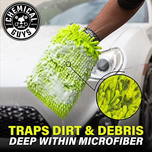 Chemical Guys Chenille Premium Scratch-Free Microfiber Wash Mitt for Car Washing,Lime Green,Ultra-Soft Car Wash Gloves,Swirl-Free Finish,Safe for Trucks,SUVs,Motorcycles,and More,(Pack of 24) - Image 4