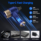 Vizeusvac Car Vacuum Cleaner, 16000PA Mini Car Vacuum Cordless Powerful, 7 in 1 Portable Handheld Vacuum Cordless with LED Light, Dual Filters, One-Touch Empty for Pet Hair, Home, Office - Image 6