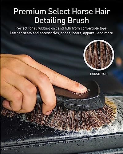 Fantasticlean 9PCS Car Detailing Brush Set, Interior Leather Cleaning - Image 4