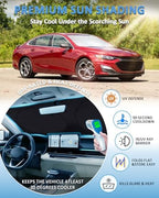 Sun Shade for Chevrolet Chevy Malibu 2016-2025 2026 Windshield Sunshade - Image 2