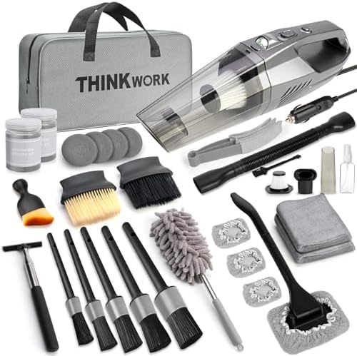 THINKWORK Car Cleaning Kit with High Power Vacuum,31PCS Car Detailing Kit by THINKWORK