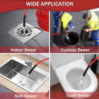 50FT Sewer Jetter Kit for Pressure Washer 5800PSI Drain Cleaner - Image 3