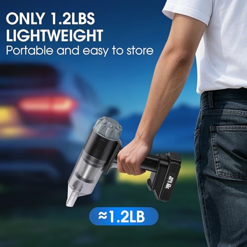 26pcs Car Cleaning Kit, Gray Interior Detailing Kit with High Power Vacuum Portable Cordless, Handheld Vacuum Cleaner for Home, Car, Pet Hair, Keyboard, Complete Auto Accessories for Gift - Image 4