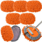 Layhit 5 Pcs Car Wash Mitt Set, Brush Not Included, Orange by ShungLan