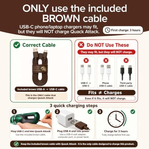 Quack Attack Duck Cordless Handheld Vacuum w/ Quacking Turbo Suction & LEDs - Image 4