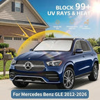 Windshield Sun Shade for Mercedes Benz GLE 2012-2025 2026 Sunshade Front Window Shade Custom Fit GLE Accessories Sun Visor Foldable Shade Blocks UV Rays Accessories - Image 2
