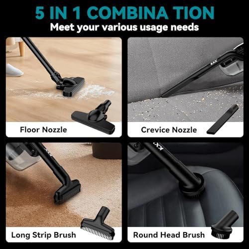 Cordless Vacuum for Makita Battery, 5 in 1 Handheld Electric Vacuum Cleaner with 500W Powerful Motor, 46 CFM Portable Hand Vacuum with Filtration HEPA for Floor, Carpet, Car (Battery Not Included) - Image 5