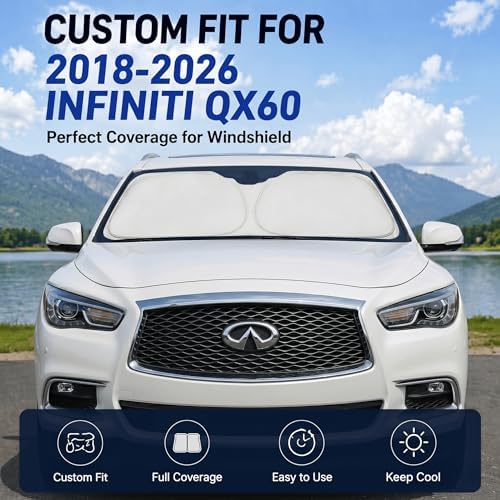 Custom Fit Windshield Sun Shade for Infiniti QX60 2018-2026 - Image 2