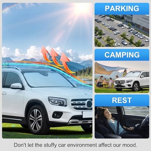 Custom Fit Windshield Sun Shade for Mercedes Benz GLB 2020-2026 - Image 6